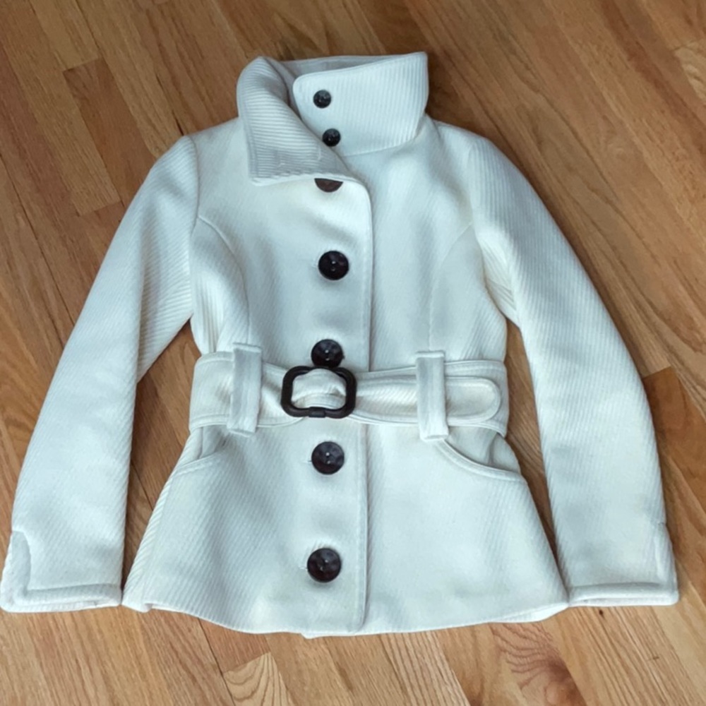 Soia & Kyo White Belted Jacket